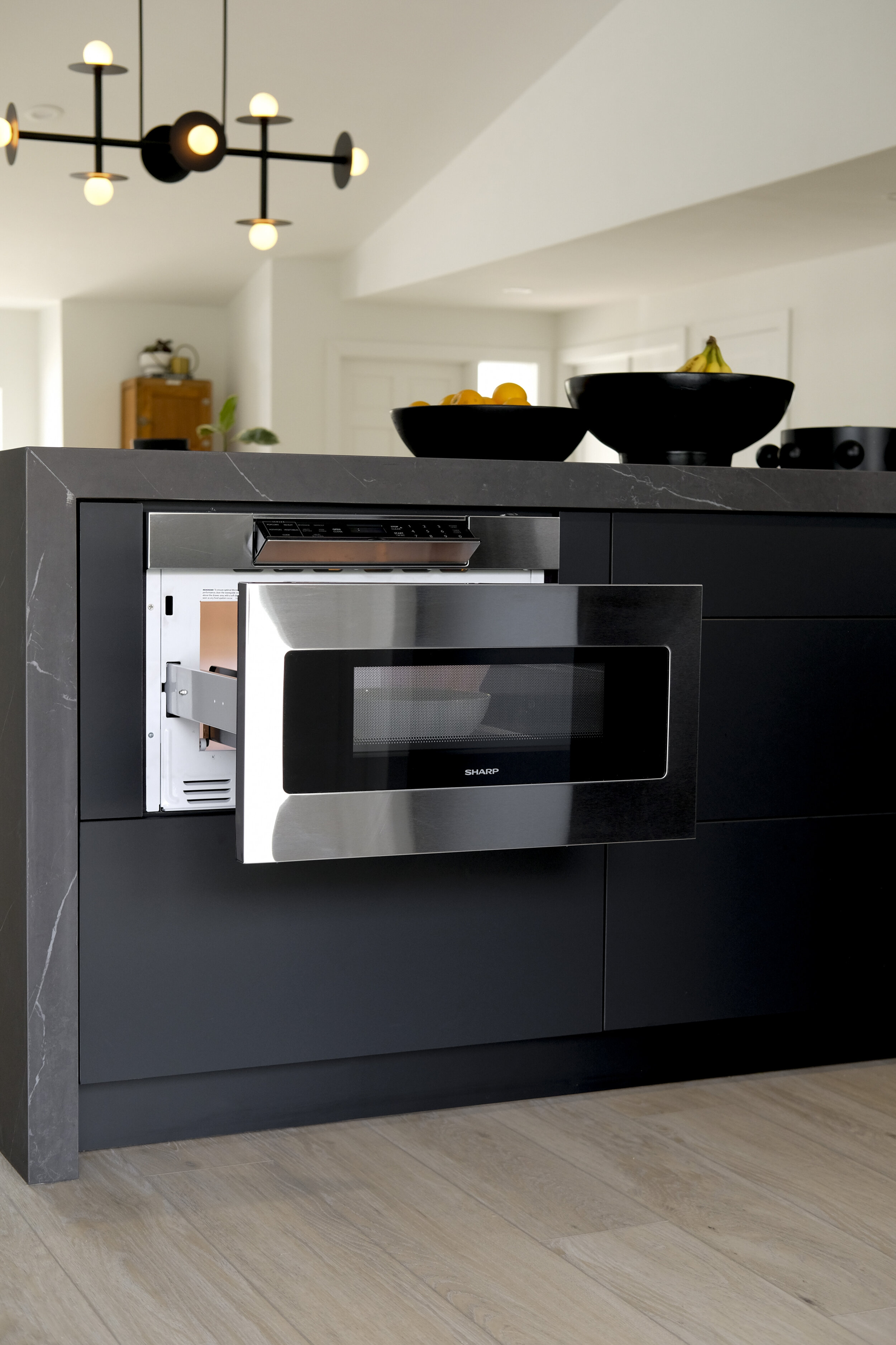 Microwave drawer deals in kitchen island